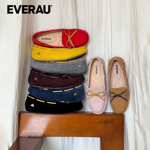 EVERAU 经典莫奈花园的缤纷朦胧梦幻多色春款女鞋豆豆鞋EA1011 商品图0