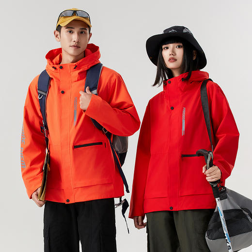 幸运鹿男女款奥粒绒三合一户外风衣防风防泼水保暖登山服 商品图0
