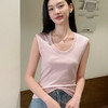 春夏新品【U型领宽肩带背心】无袖上衣 遮副乳百搭外穿宽松莱赛尔棉螺纹背心女  商品缩略图11