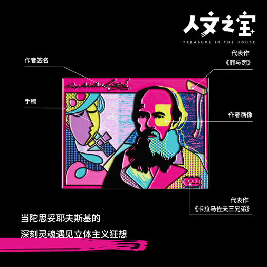 【人文之宝】陀思妥耶夫斯基系列·赛博朋克冰箱贴 商品图1