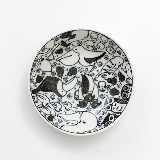 日本进口MINORU TOUKI 135浅碗 鸟的伙伴 商品图0