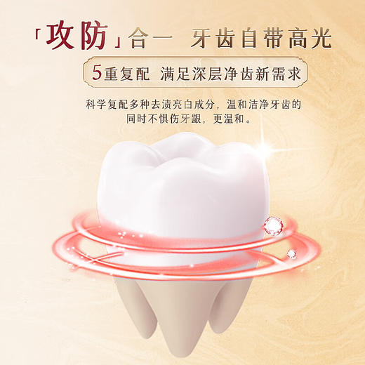 六必治小苏打盐白牙膏（清新海盐）120克*3支 商品图4