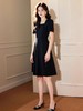 奢姿2025年夏装新款大码女装方领连衣裙胖妹妹蝴蝶结装饰连衣裙9932852658/ 商品缩略图1
