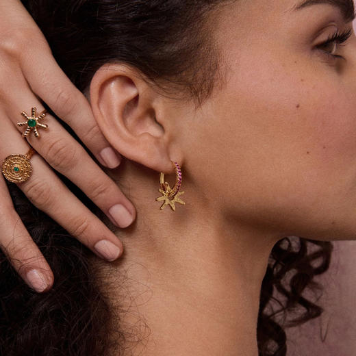 北京仓｜Ottoman Hands-Nsoromma Star-红色 守护之星 耳环［英国设计师］ 商品图0