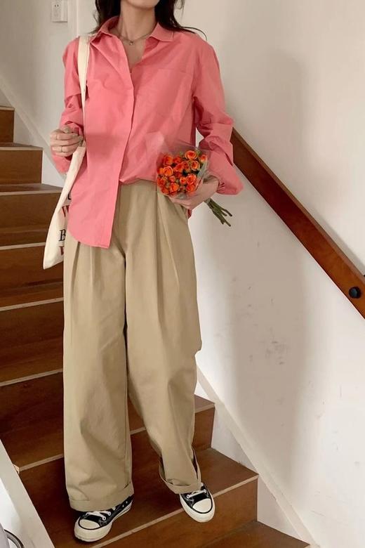 LNNNS 压褶卡其色宽松长裤 17876 商品图0