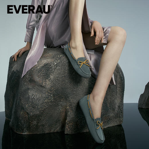 EVERAU 经典莫奈花园的缤纷朦胧梦幻多色春款女鞋豆豆鞋EA1011 商品图5