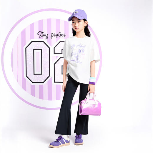 女童SORONA凉感短袖针织衫夏季新款安奈儿童装实体店同款AG521654 商品图3