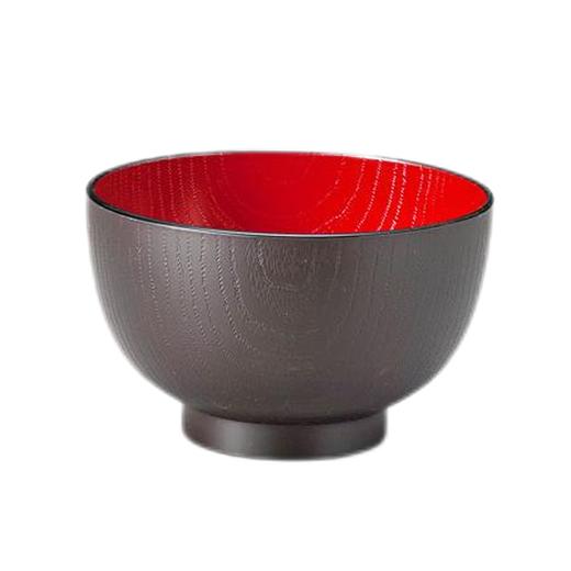 日本进口石田汤碗 仙才古代纹内红色 商品图0