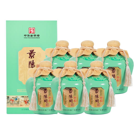 【2件送分酒器1套】景阳冈小坛酒 浓香型粮食纯粮酿造白酒52度500ml*6瓶每箱3个手提袋 商品图4