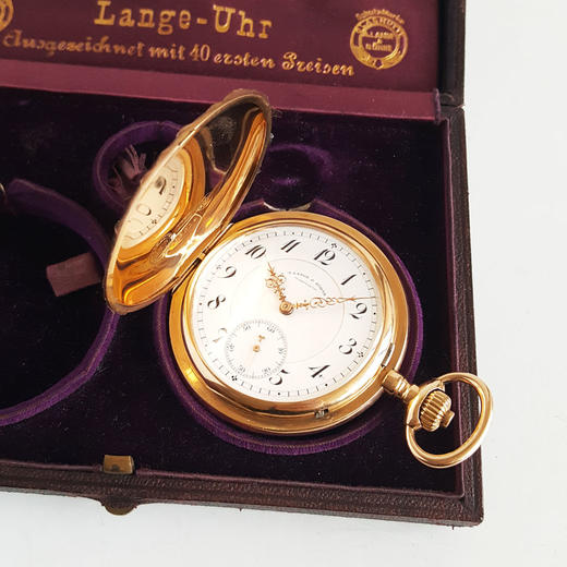 【95新】A. Lange & Söhne 朗格三开怀表18k玫瑰金53MM 201025LV06 商品图1