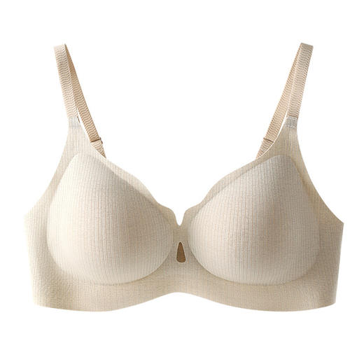 【暗纹锦氨文胸】暗纹锦氨文胸无痕凉感内衣透气无钢圈固定杯女生胸罩 商品图4