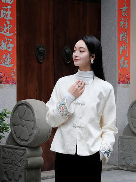 盛唐牡丹| Paisley纹冠乐绉仙鹤舞林手推绣外套