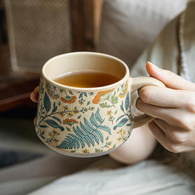 【花季限定咖啡杯】漂亮手工马克杯中古风陶瓷咖啡杯子闺蜜礼物女