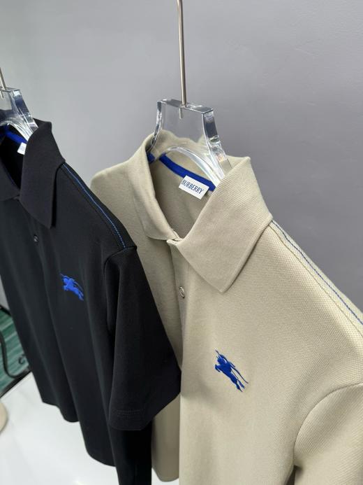 B家 格纹领/刺绣 丝光珠地棉 翻领短袖POLO衫 Z-15089 商品图6