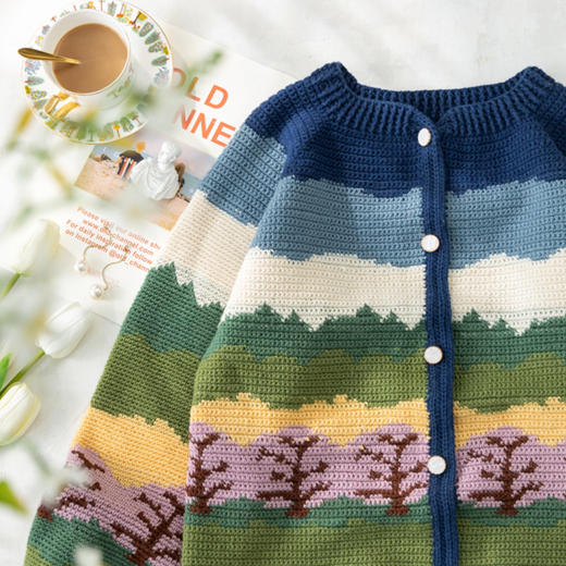 苏苏姐家染春钩针开衫手工DIY编织外套钩针外套羊毛线团材料包 商品图3