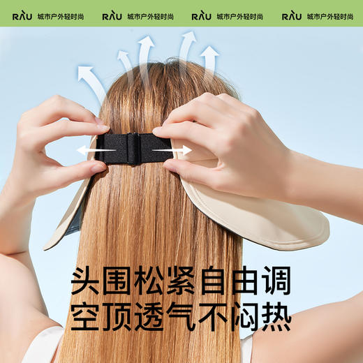 RAU防晒渔夫帽，空顶大帽檐，透气不闷热、防紫外线户外太阳帽 商品图2