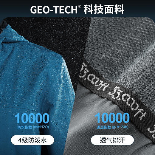 33000ft户外冲锋衣女士春秋款GEO-TECH面料防水可收纳外套 商品图5