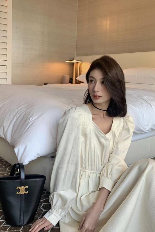 L.Fleuri 法式气质压褶连衣裙 17891 商品图5