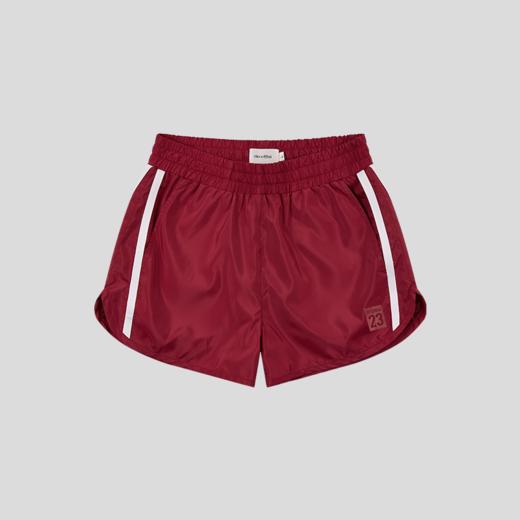 GOODBAI 23 logo编号印花撞色织带收腰薄款短裤 商品图2