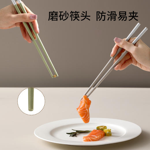 【莫奈抗菌筷】FaSoLa家用筷子耐高温防滑彩色人一筷家庭分餐高档餐具 商品图1