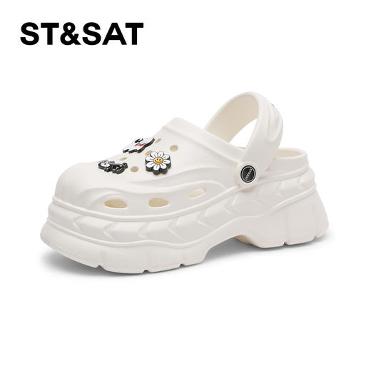 星期六防滑百搭厚底极光贝壳洞洞鞋SSD2110F3N 商品图11