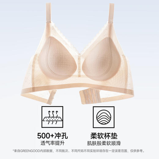 3楼绿嘉绿嘉凉感女内衣文胸小胸聚拢夏季薄款收副乳防下垂美背无钢圈胸罩WX25009 商品图4