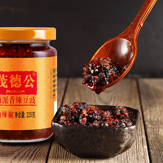 茂德公香辣阳江豆豉酱农家自制下饭菜拌饭酱拌面酱辣椒酱225g*2瓶 商品图1