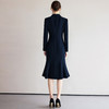 IWY/高端藏青色西装连衣裙女气质鱼尾裙案场客服接待包臀长裙Q1250 商品缩略图3