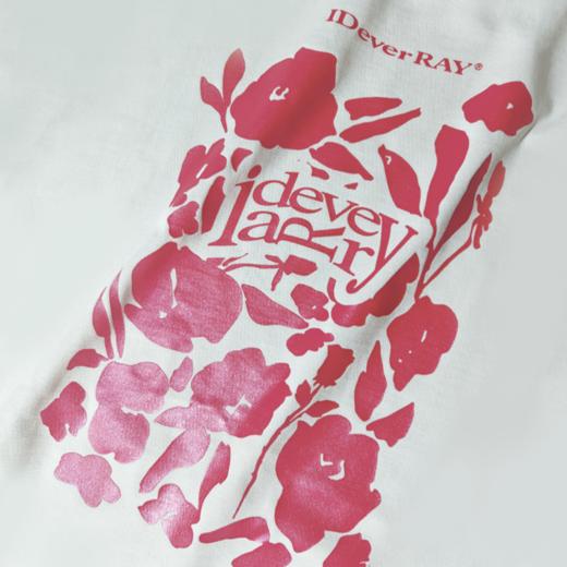 IDEVERRAY夏季新款玫瑰花字母印花纯棉圆领情侣短袖t恤休闲上衣21MSL-ID25SSFAT001 商品图4