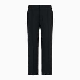 EMPORIO ARMANI 阿玛尼 男士 EA 徽标牌罗纹平纹针织休闲裤 黑色 EM000969 AF13488 UC001