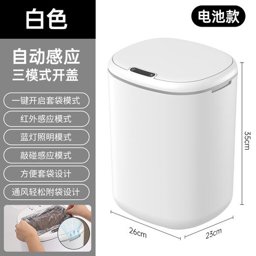 【智能垃圾桶！感应自动开盖】智能感应，自动铺袋，无异味，静音运行，家庭环保利器，全方位提升生活品质。 商品图6