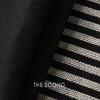 THESOONG"腔调共生"100%天然亚麻黑白条纹中腰休闲裤HWKZ6640 商品缩略图3