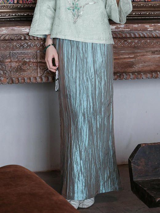 廷前观棠 | 兰苕半裙(松紧腰) 商品图0