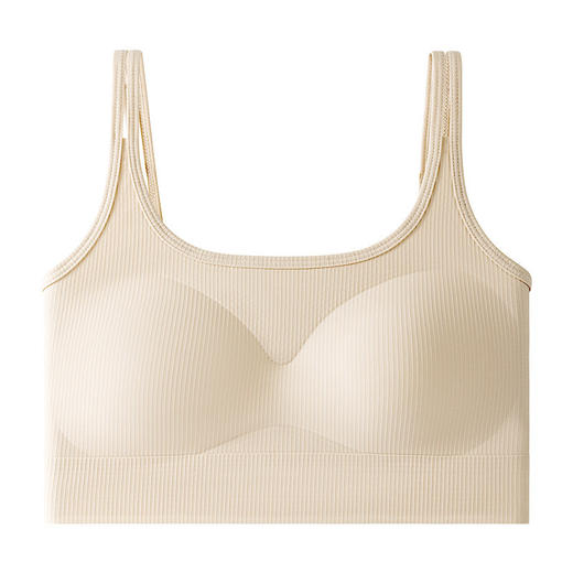 【百搭双肩带文胸吊带】美背裹胸内衣女士文胸无钢圈打底内搭吊胸垫无缝抹胸 商品图4