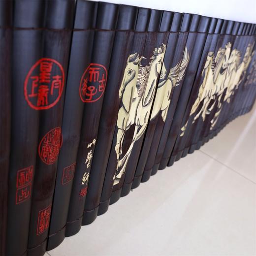 48cm八骏图°竹雕画简书 商品图6
