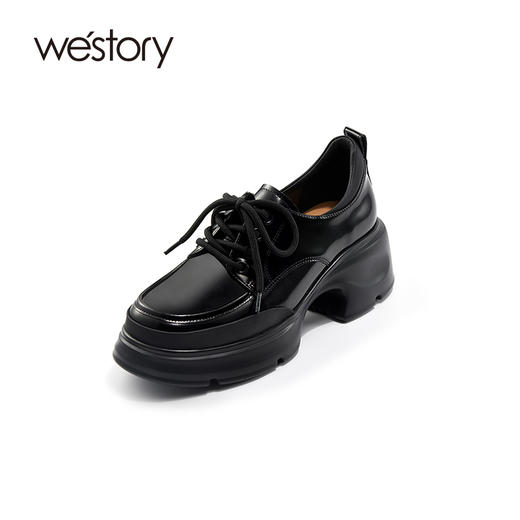 westory2024年春季新款厚底圆头乐福鞋小皮鞋S24AM57551 商品图0
