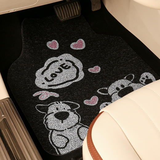 【告别灰尘！清洁更省心】四季通用卡通汽车通用丝圈脚垫可改尺寸全车脚垫三件套车用刮泥蹭土垫。ry 商品图6