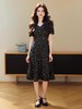 奢姿2025年夏装新款大码女装气质V领裙子胖妹妹印花时尚连衣裙9932866789 商品缩略图1