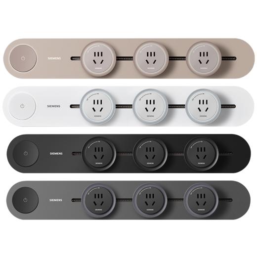 西门子旗舰款4000W轨道插座餐边柜岛台厨房间专用排插滑轨 商品图3