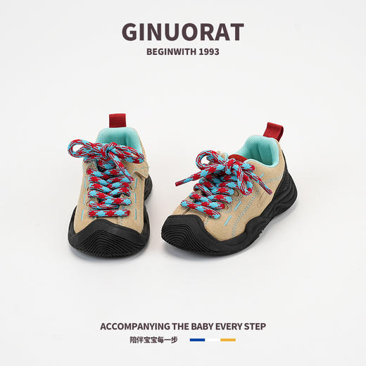 奇诺鼠2025春秋男宝宝户外登山露营运动鞋女童软底学步鞋 商品图3