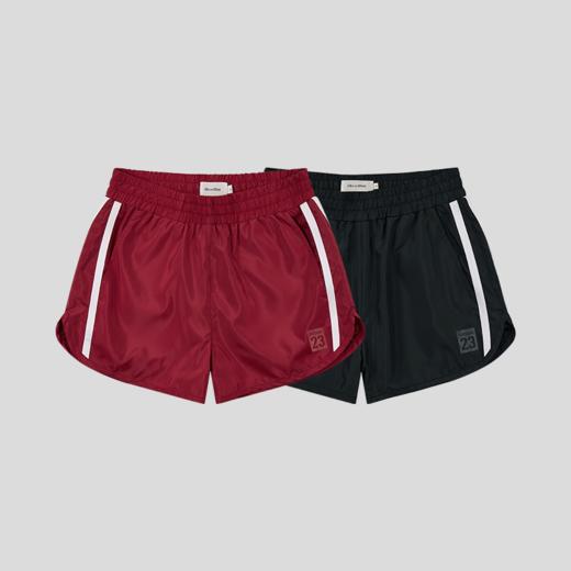 GOODBAI 23 logo编号印花撞色织带收腰薄款短裤 商品图1