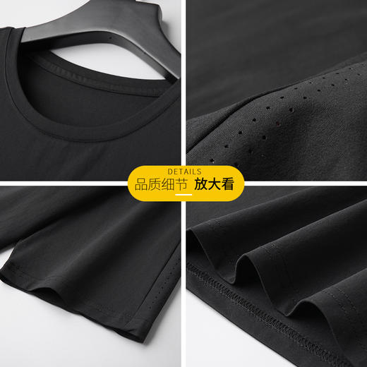 【DTH】大依优型大码圆领短袖T恤加肥加大肥佬休闲宽松运动胖子上衣男士 商品图1