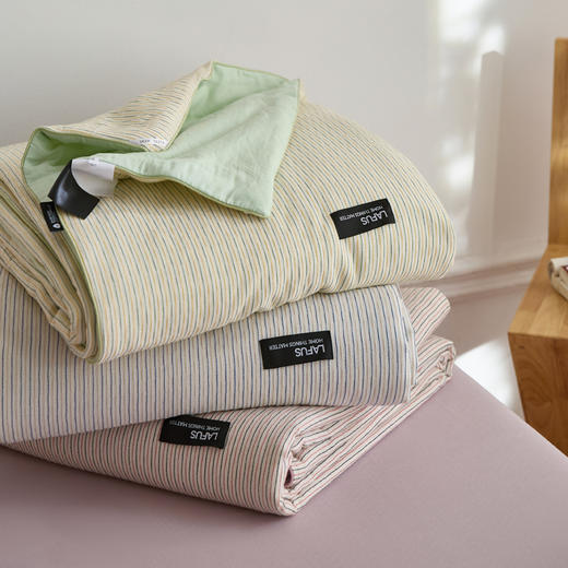 自然醒原创侘寂夏被全棉色织提花轻奢夏季空调被薄被子被芯床单床品四件套LFS 商品图14