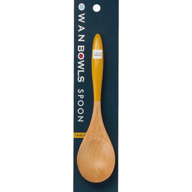 日本进口石田白木彩色汤匙 黄色