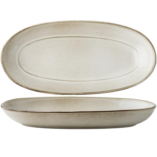 【复古vintage鱼盘】11英寸窑变椭圆蒸鱼盘家用陶瓷盘日料盘 商品图4