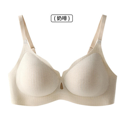 【暗纹锦氨文胸】暗纹锦氨文胸无痕凉感内衣透气无钢圈固定杯女生胸罩 商品图5