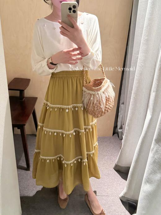 海的女儿 | 捡贝壳与海螺，缝制成衣服给你 美妙包容显瘦版型tee 米白色 商品图2