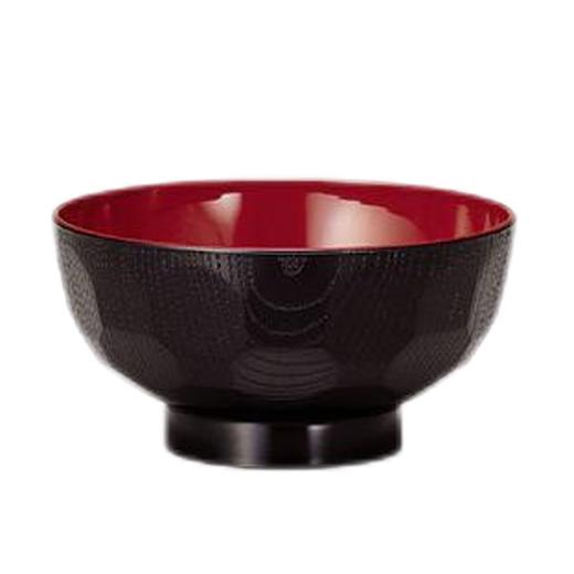 日本进口石田PC汤碗 龟甲内红 商品图0
