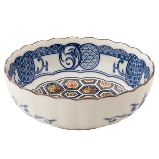 日本进口MARUSANKONDO小纹碗4.5寸蓝色 商品图0