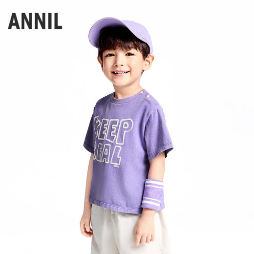 男童圆领短袖针织衫夏季新款安奈儿童装实体店同款XB521604 商品图1